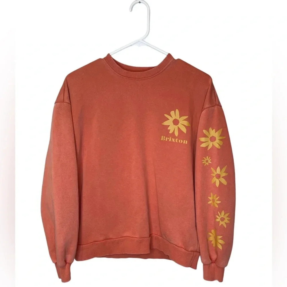 Brixton Amarillo Creek Crew Neck Sweatshirt In Apricot Size XS - Picture 4 of 11